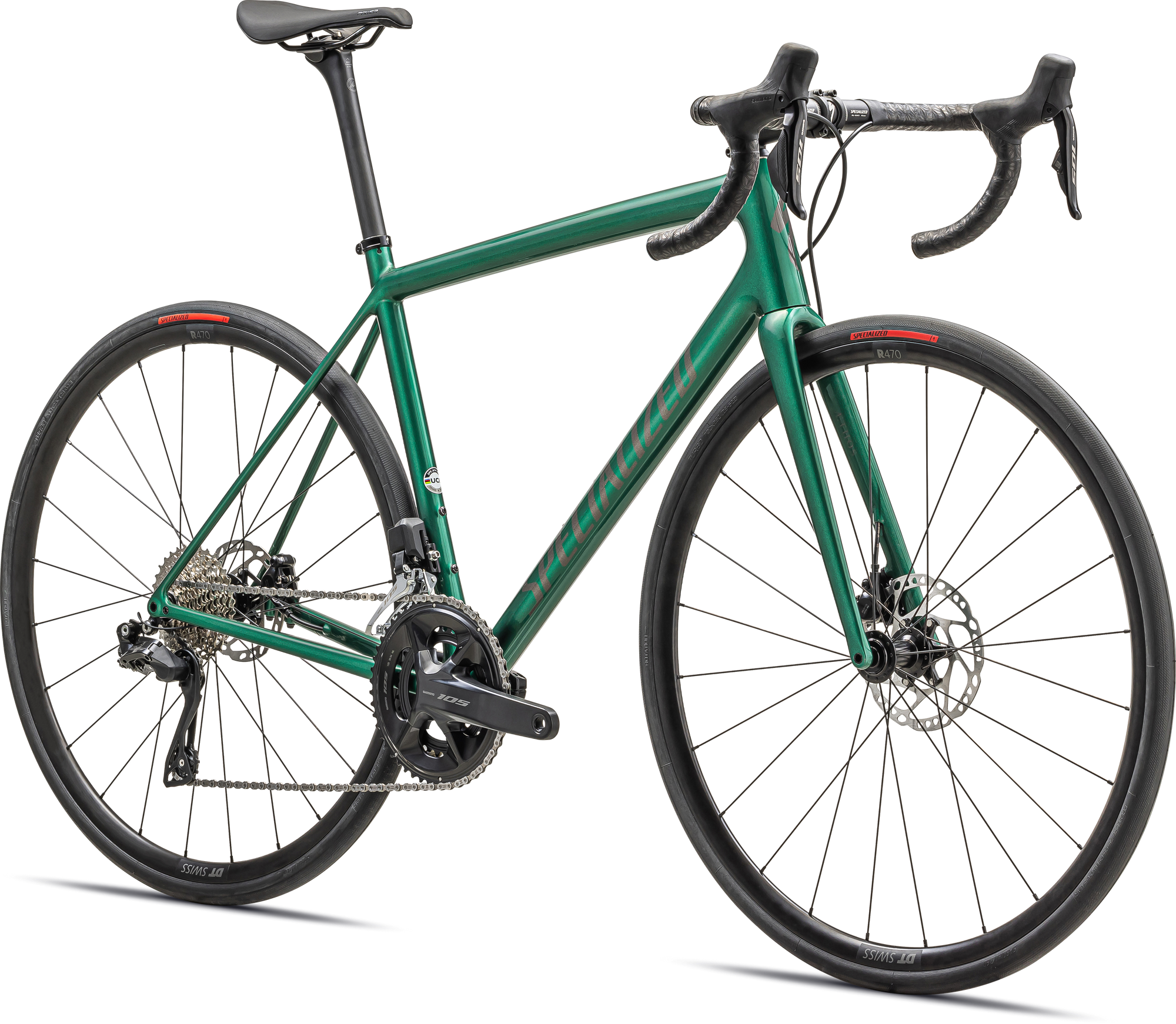Specialized Aethos Comp - Shimano 105 Di2 - Gloss Metallic Pine Green Smoke