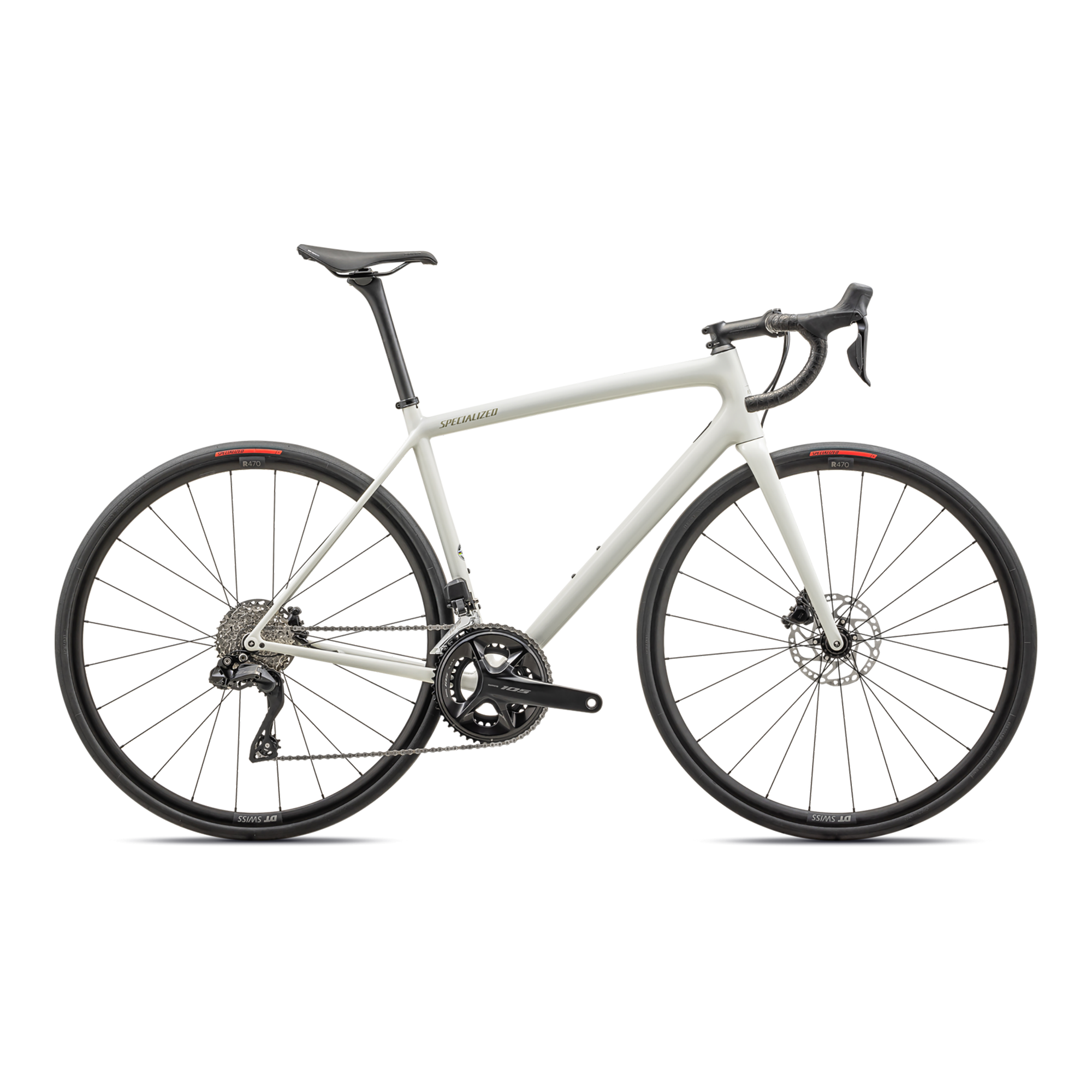 Specialized Aethos Comp - Shimano 105 Di2 - Gloss Dune White Metallic Spruce