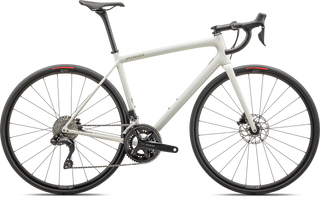 Specialized Aethos Comp - Shimano 105 Di2 - Gloss Dune White Metallic Spruce