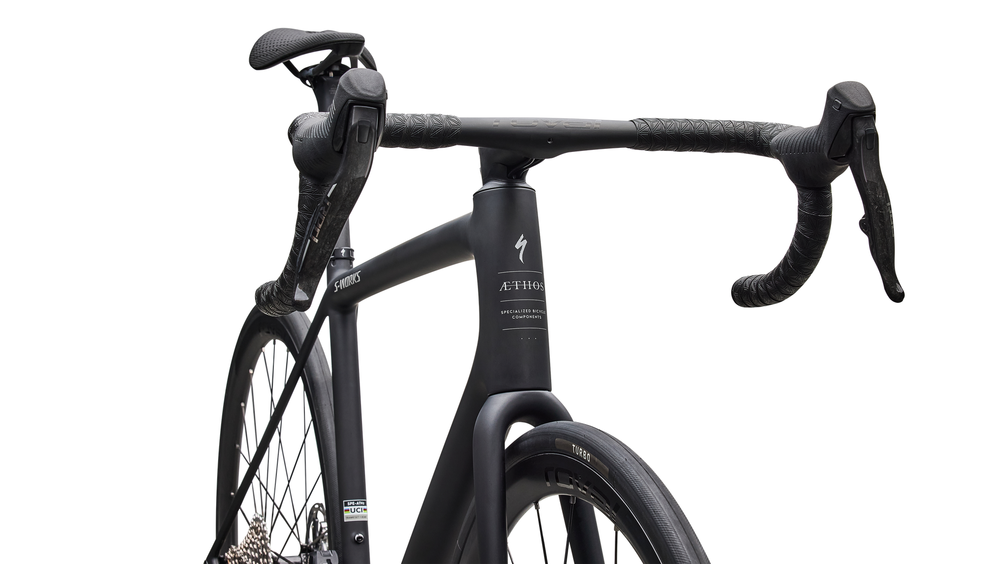 Specialized S-Works Aethos 2 - SRAM RED AXS - Satin Carbon / Gloss Dolomite Metallic