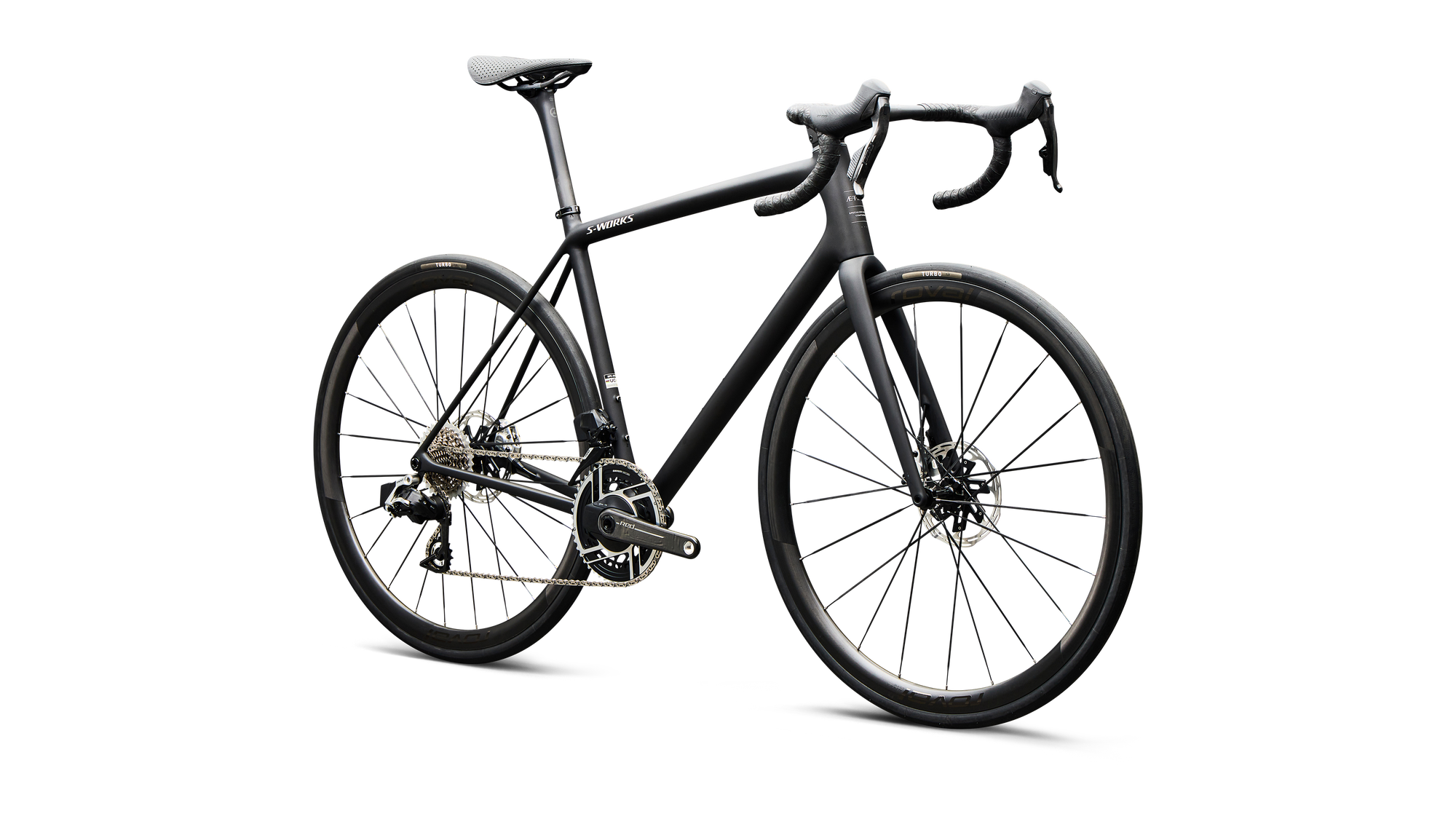 Specialized S-Works Aethos 2 - SRAM RED AXS - Satin Carbon / Gloss Dolomite Metallic