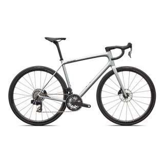 Specialized Aethos 2 Pro - SRAM Force AXS - Gloss Shadow Silver / Emerald Metallic