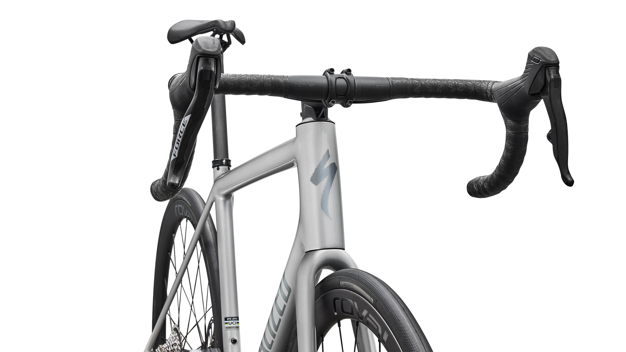 Specialized Aethos 2 Expert - SRAM Force AXS - Gloss Dolomite Metallic / Blue Pearl Over Shadow Silver