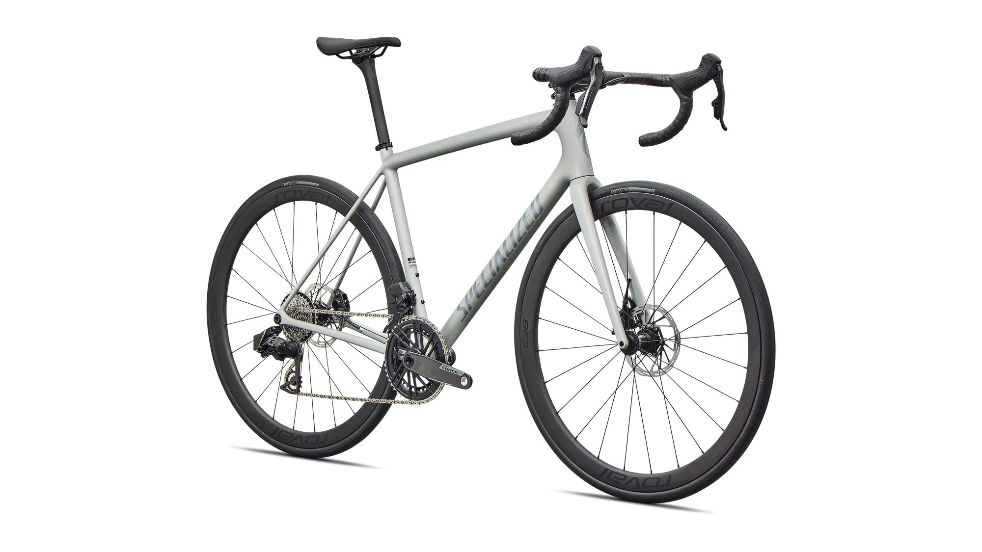 Specialized Aethos 2 Expert - SRAM Force AXS - Gloss Dolomite Metallic / Blue Pearl Over Shadow Silver