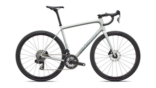 Specialized Aethos 2 Expert - SRAM Force AXS - Gloss Dolomite Metallic / Blue Pearl Over Shadow Silver