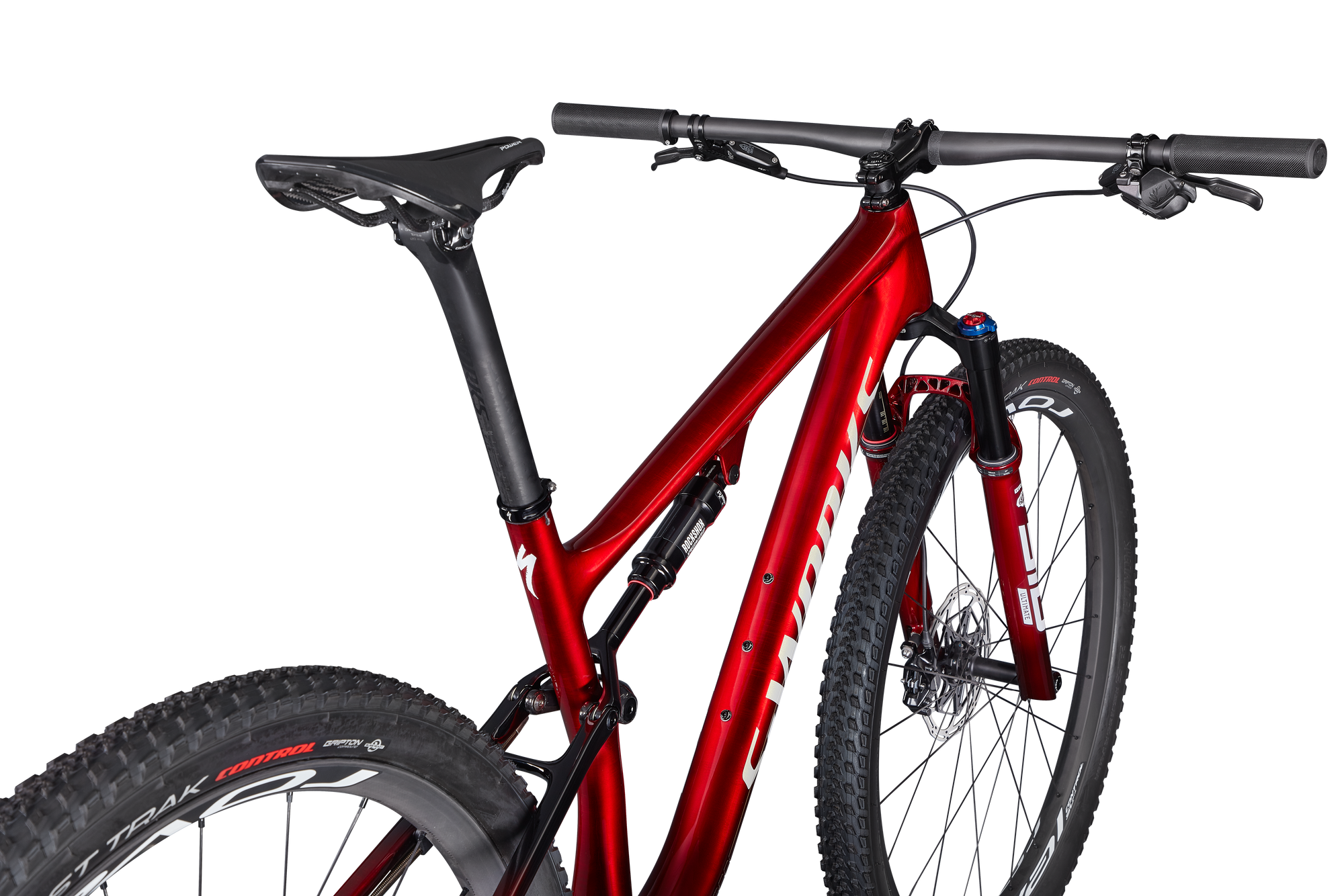 Specialized S-Works Epic - Gloss Red Tint Fade Over Brushed Silver/Tarmac Black/White W/ Gold Pearl