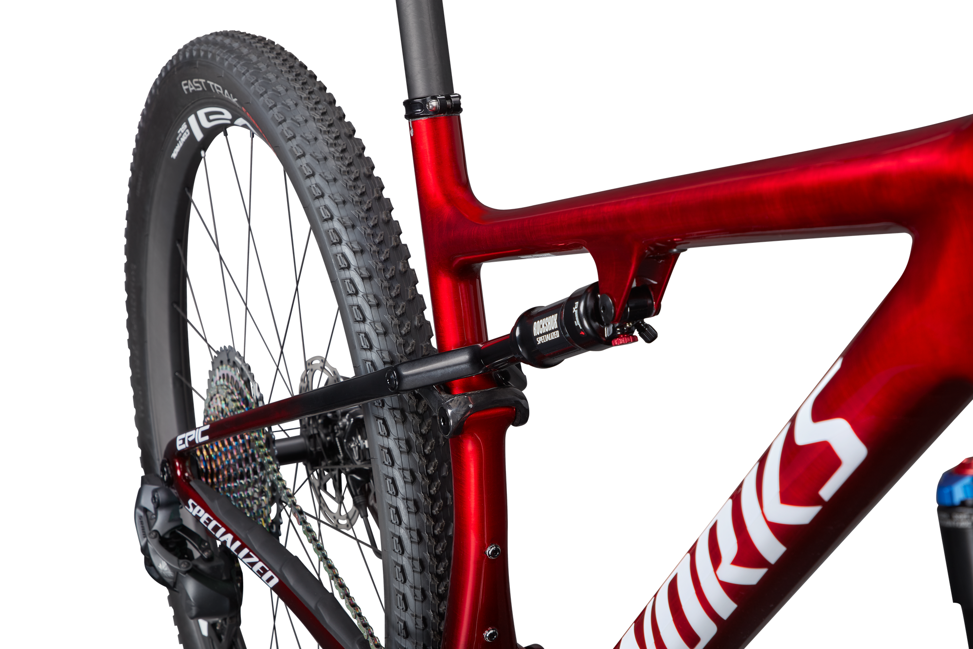 Specialized S-Works Epic - Gloss Red Tint Fade Over Brushed Silver/Tarmac Black/White W/ Gold Pearl