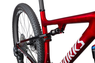 Specialized S-Works Epic - Gloss Red Tint Fade Over Brushed Silver/Tarmac Black/White W/ Gold Pearl