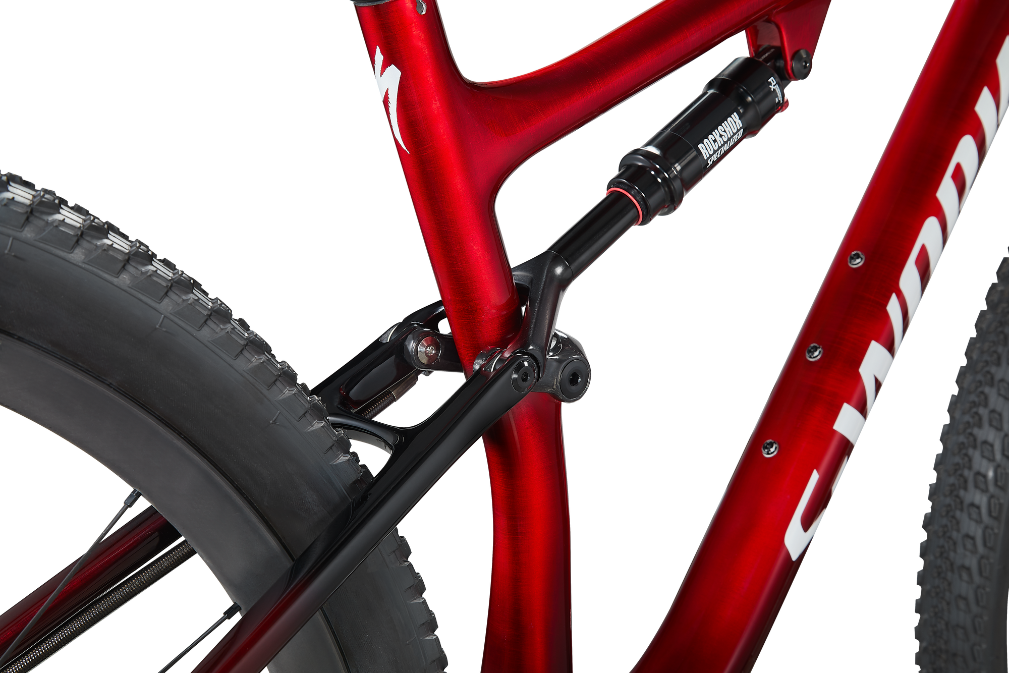 Specialized S-Works Epic - Gloss Red Tint Fade Over Brushed Silver/Tarmac Black/White W/ Gold Pearl
