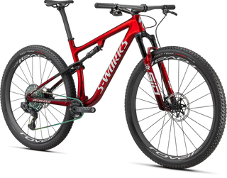 Specialized S-Works Epic - Gloss Red Tint Fade Over Brushed Silver/Tarmac Black/White W/ Gold Pearl