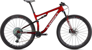 Specialized S-Works Epic - Gloss Red Tint Fade Over Brushed Silver/Tarmac Black/White W/ Gold Pearl