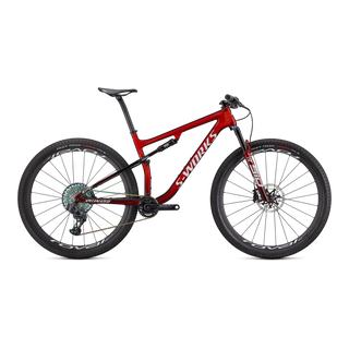 Specialized S-Works Epic - Gloss Red Tint Fade Over Brushed Silver/Tarmac Black/White W/ Gold Pearl