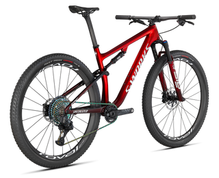 Specialized S-Works Epic - Gloss Red Tint Fade Over Brushed Silver/Tarmac Black/White W/ Gold Pearl