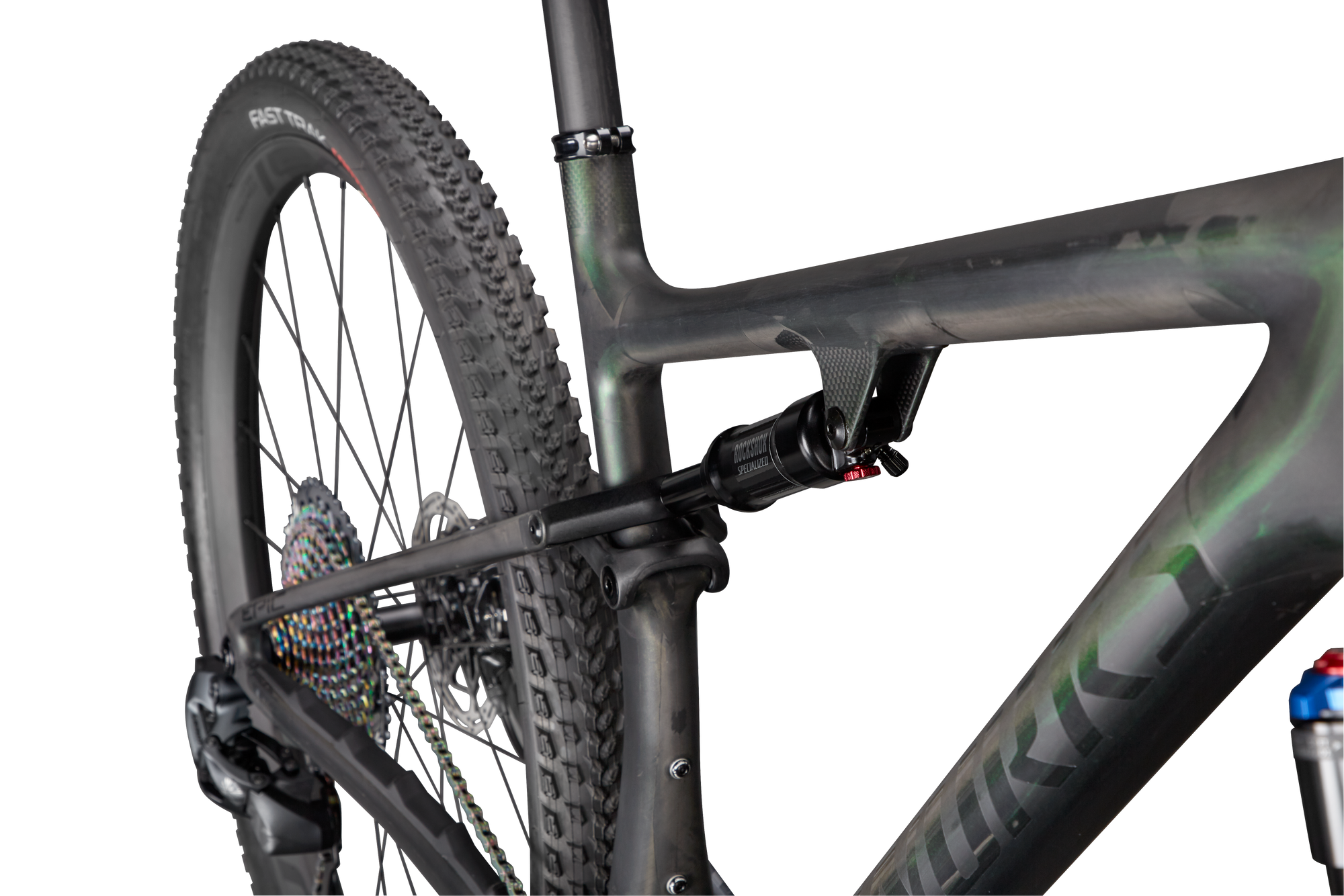 Specialized S-Works Epic - Satin/Gloss Carbon/Color Run Silver - Green Chameleon