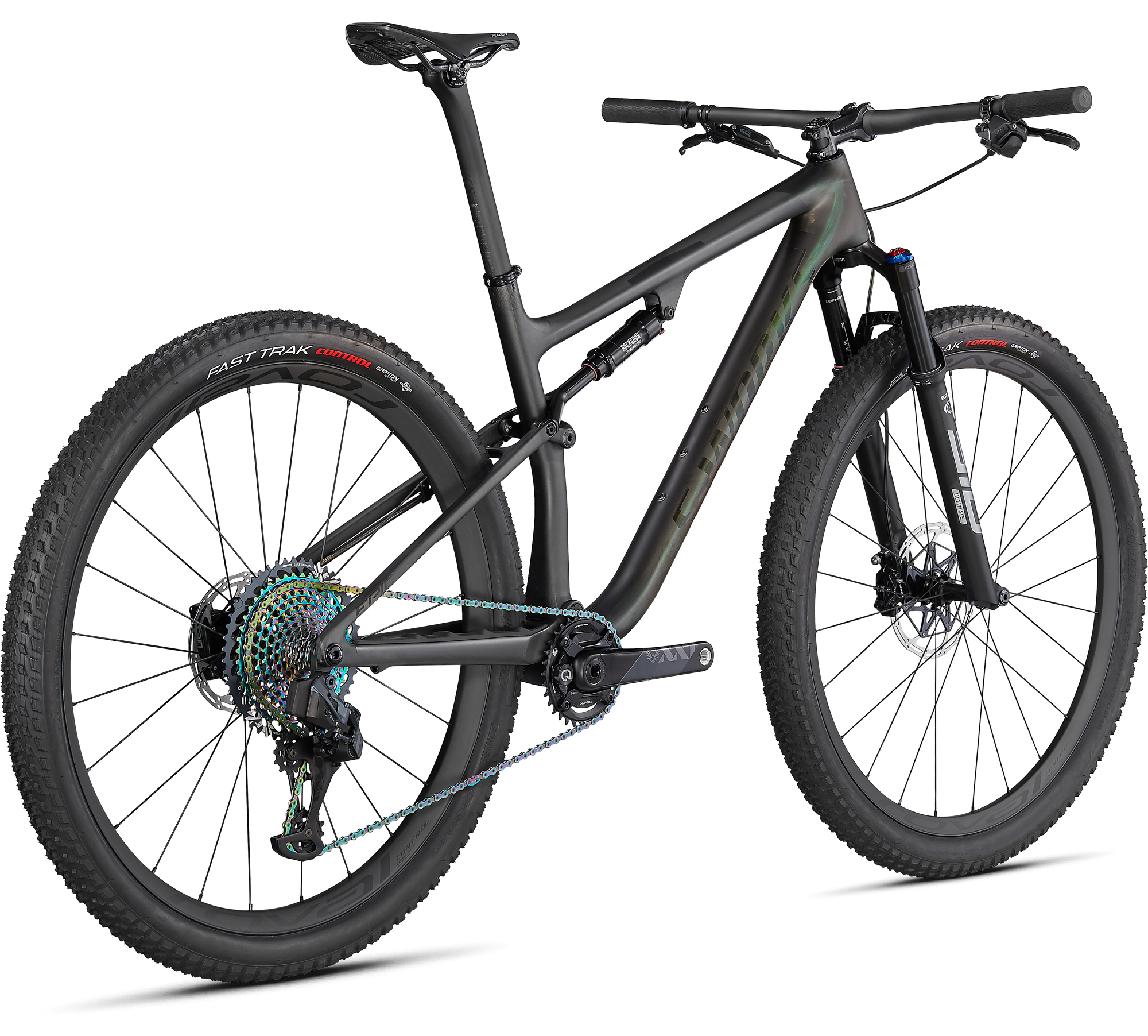 Specialized S-Works Epic - Satin/Gloss Carbon/Color Run Silver - Green Chameleon