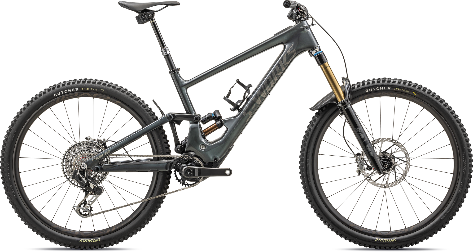 Specialized S-Works Turbo Kenevo SL 2 - Gloss Black Liquid Metal / Brushed Liquid Metal / Black Brushed Chrome