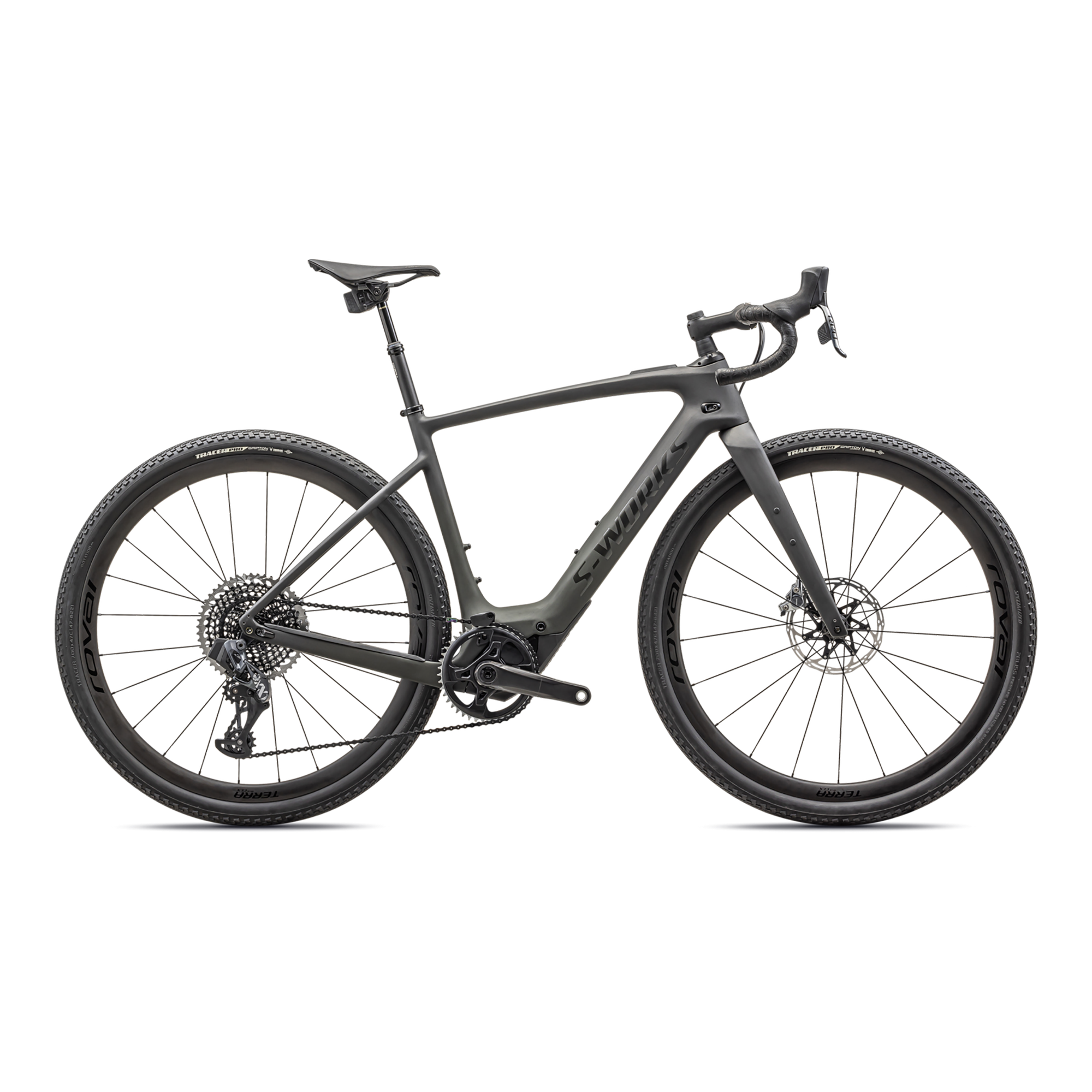 Specialized S-Works Turbo Creo 2 - SRAM RED / XX1 Eagle AXS - Satin Forest Green Carb Dark Moss Green Speckle