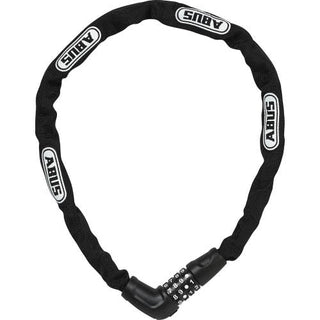 Abus Steel-O-Chain 5805C Combo - 75cm X 5mm Black - No Brkt