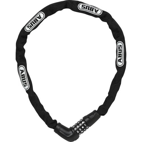 Abus Steel-O-Chain 5805C Combo - 75cm X 5mm Black - No Brkt