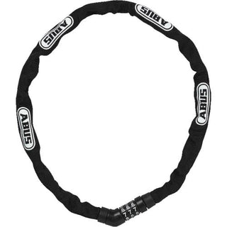 Abus Steel-O-Chain 4804 Combo - 75cm X 4mm Black - No Brkt