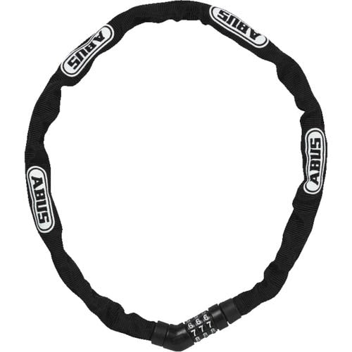 Abus Steel-O-Chain 4804 Combo - 75cm X 4mm Black - No Brkt