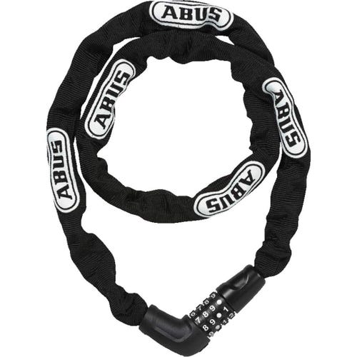 Abus Steel-O-Chain 5805C Combo - 110cm Black X 5mm - No Brkt