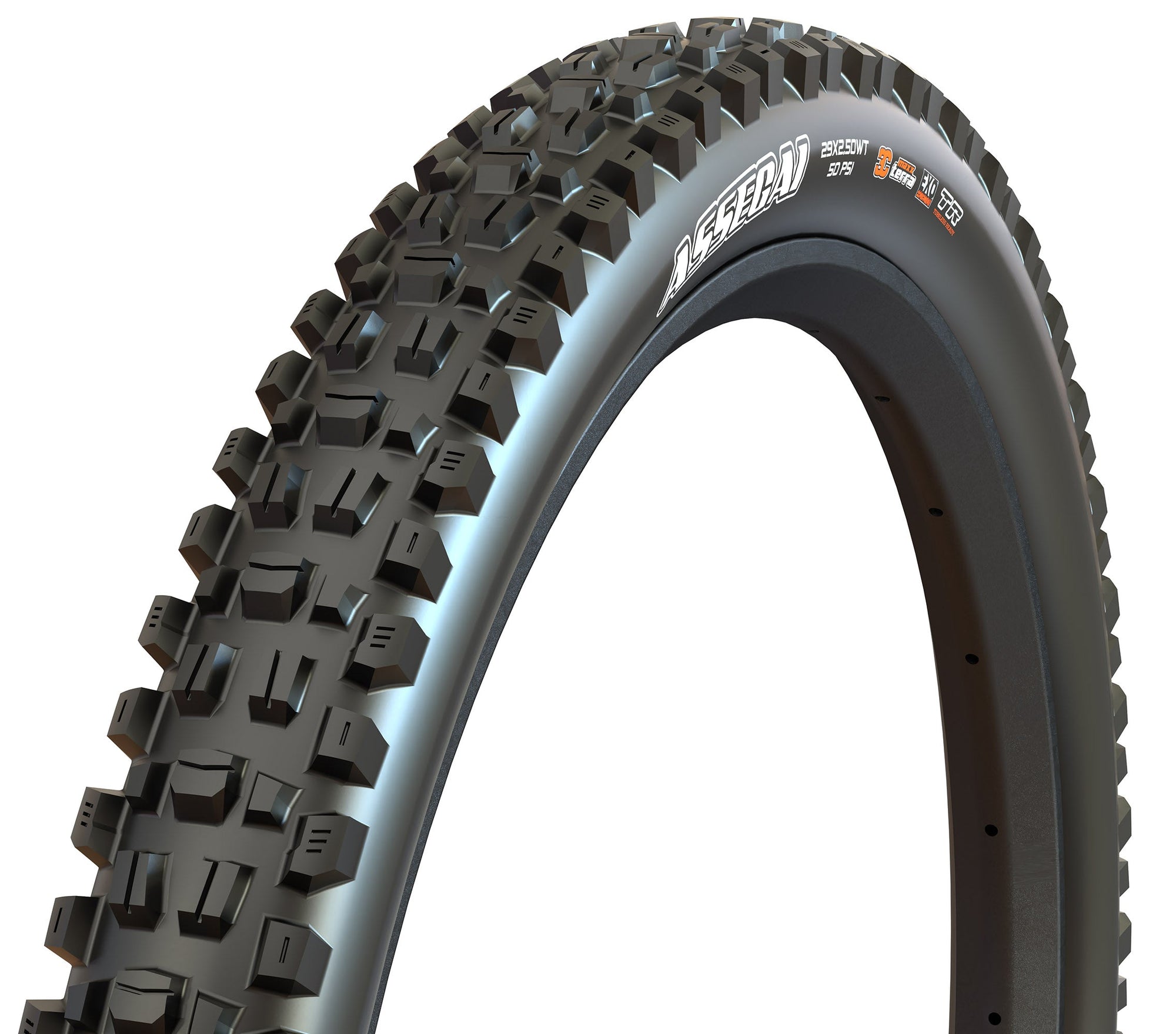 Maxxis Assegai 29 x 2.50 Folding TR 60 TPI EXO+ 3C MaxxGrip Tyre - Black