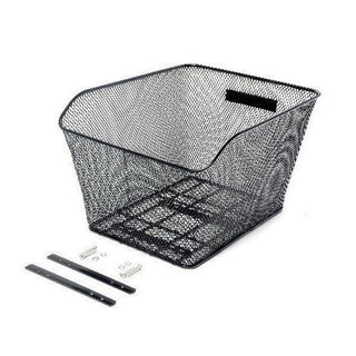 QBP Rear Bike Basket 41 x 33 x 25cm Includes Mounting Fittings - Black