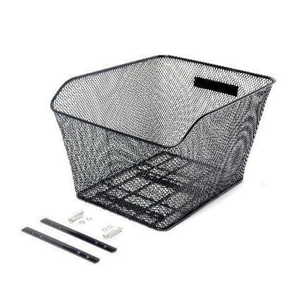 QBP Rear Bike Basket 41 x 33 x 25cm Includes Mounting Fittings - Black