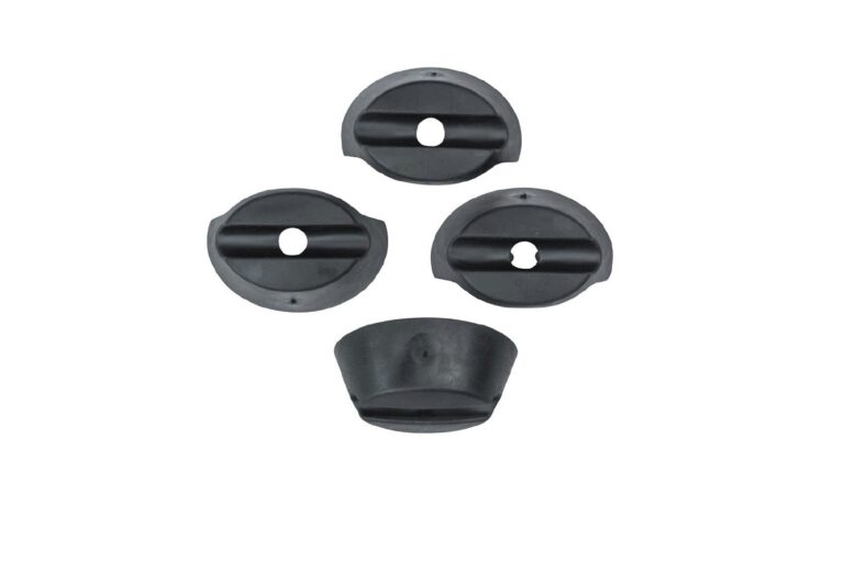 Basil Rubber Ring Buddy Space Frame 4Pcs - Black