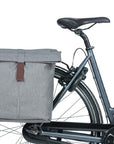 Basil City Double Bag 28-32L - Grey Melee