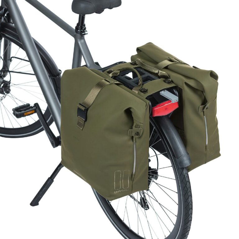Basil Soho Bicycle Double Bag Nordlicht Mik 41L - Moss Green