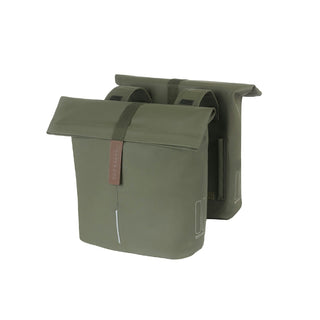 Basil City Double Pannier Bag 28-32L - Moss Green