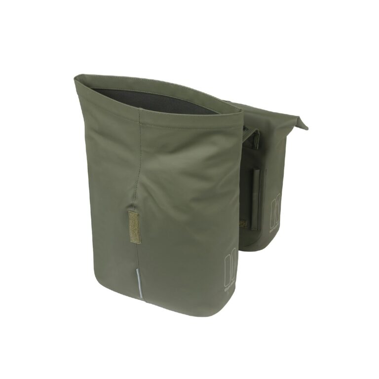 Basil City Double Double Pannier Bag Mik 32L - Moss Green