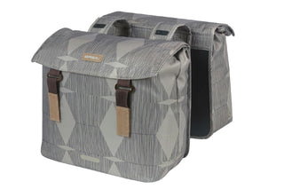 Basil Elegance Double Pannier Bag 40-49L - Chateau Taupe