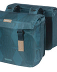 Basil Elegance Double Pannier Bag 40-49L - Estate Blue