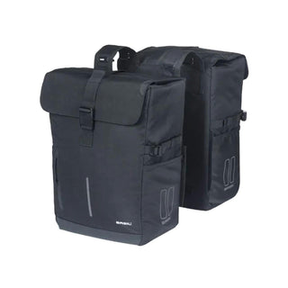 Basil Move Double Bicycle Bag 30L - Black