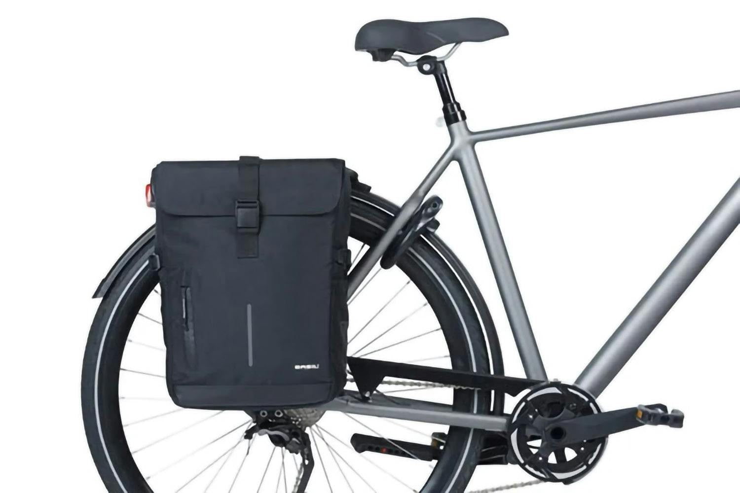 Basil Move Double Bicycle Bag 30L - Black