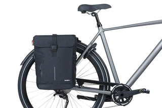 Basil Move Double Bicycle Bag 30L - Black
