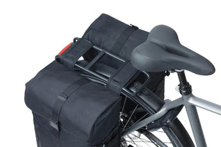 Basil Move Double Bicycle Bag 30L - Black