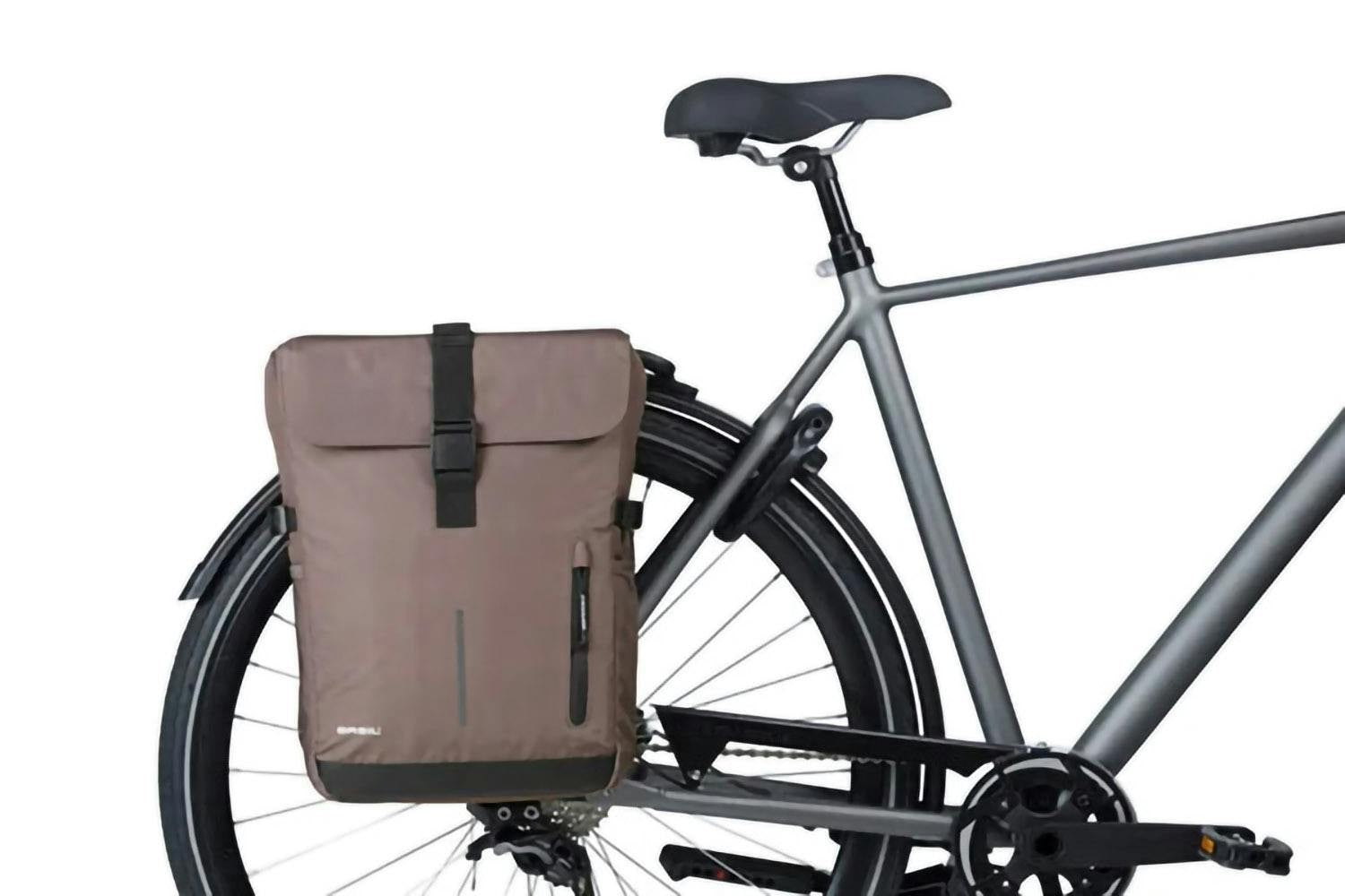 Basil Move Double Bicycle Bag 30L - Brown