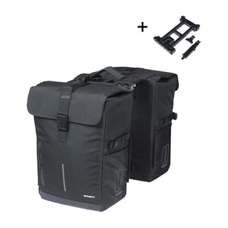 Basil Move Double Bicycle Bag MIK 30L - Black