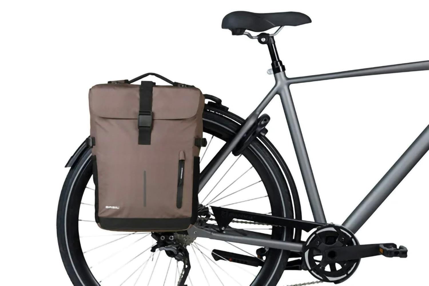 Basil Move Double Bicycle Bag MIK 30L - Brown