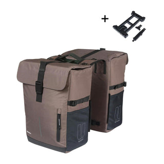 Basil Move Double Bicycle Bag MIK 30L - Brown