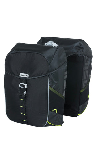 Basil Miles Double Bag 34L - Black Lime