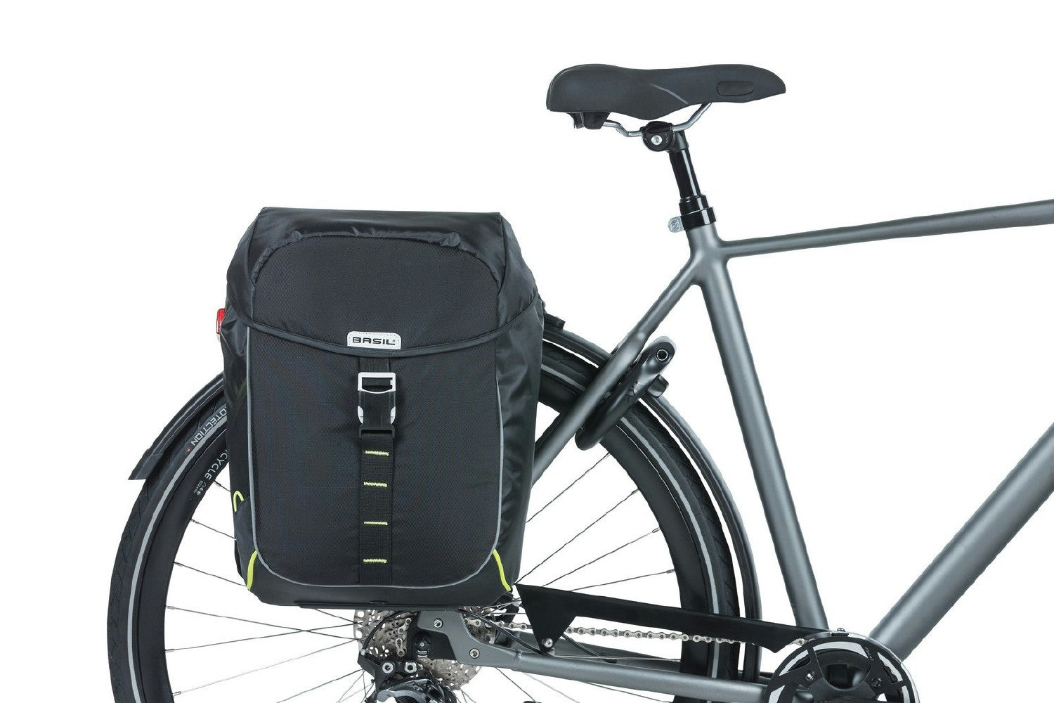 Basil Miles Double Bag 34L - Black Lime