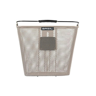 Basil Bilbao Front Bicycle Basket KF - Nude Metallic