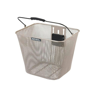 Basil Bilbao Front Bicycle Basket KF - Nude Metallic