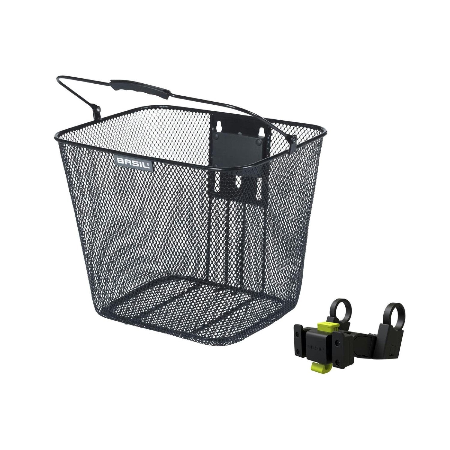 Basil Bilbao Front Basket KF Including Handlebar Holder - Black