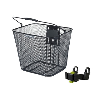 Basil Bilbao Front Basket KF Including Handlebar Holder - Black